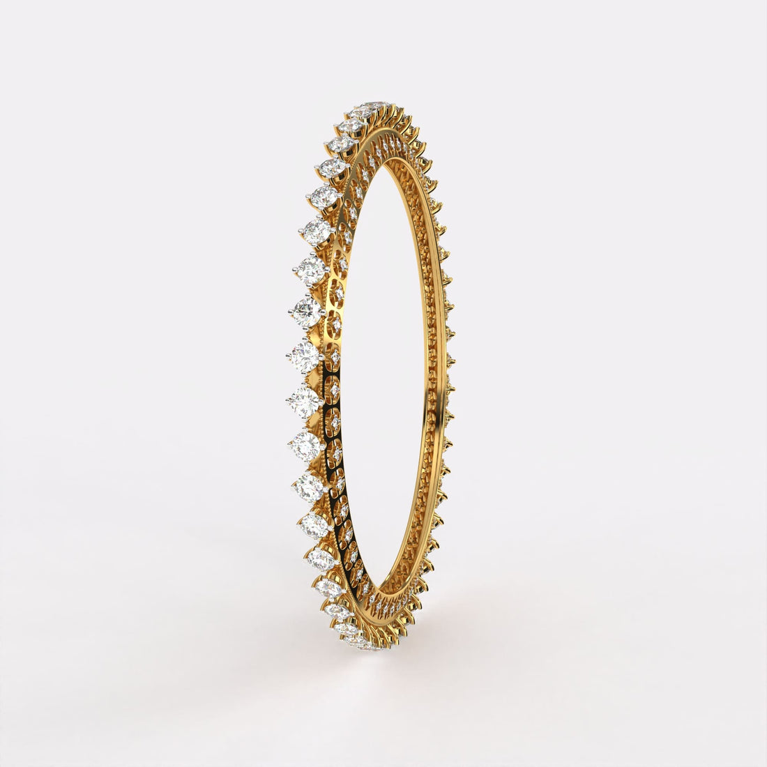 Classic 18k Gold Diamond Bangles
