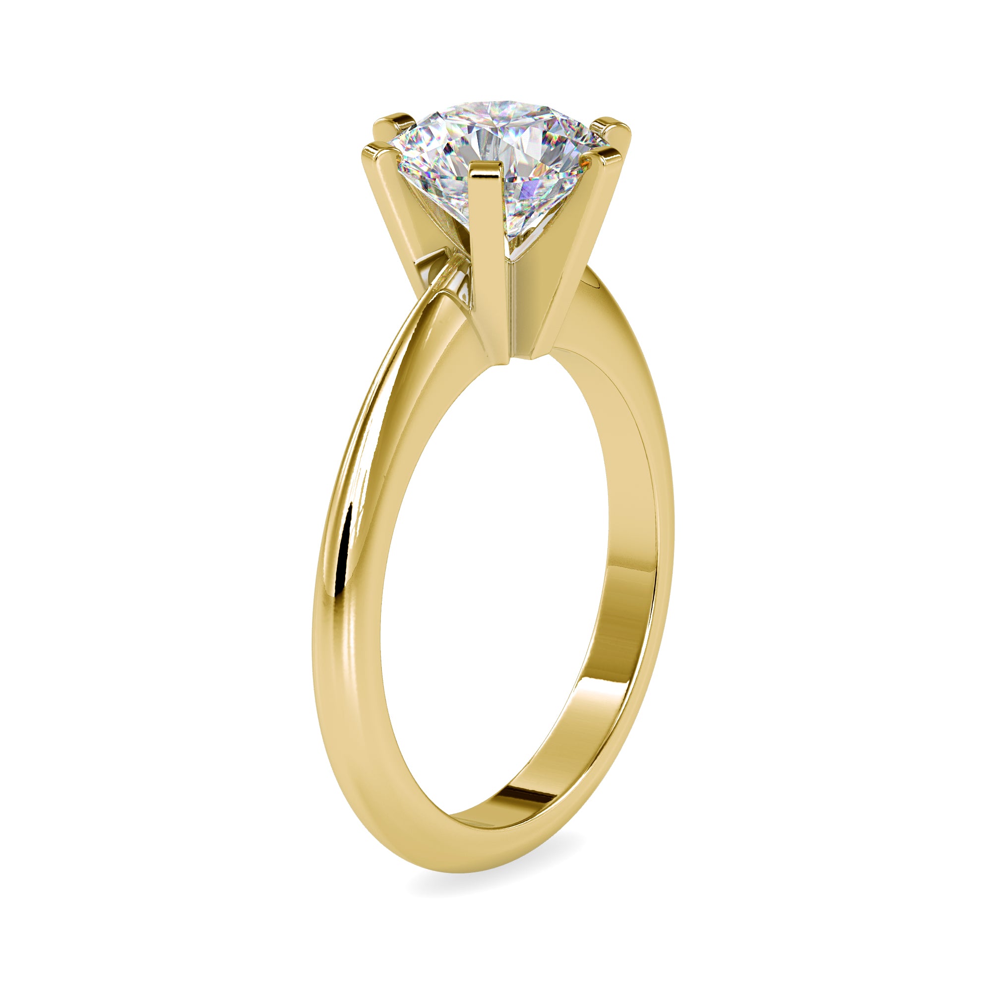 Classic 2 carats Round Solitaire Ring 6