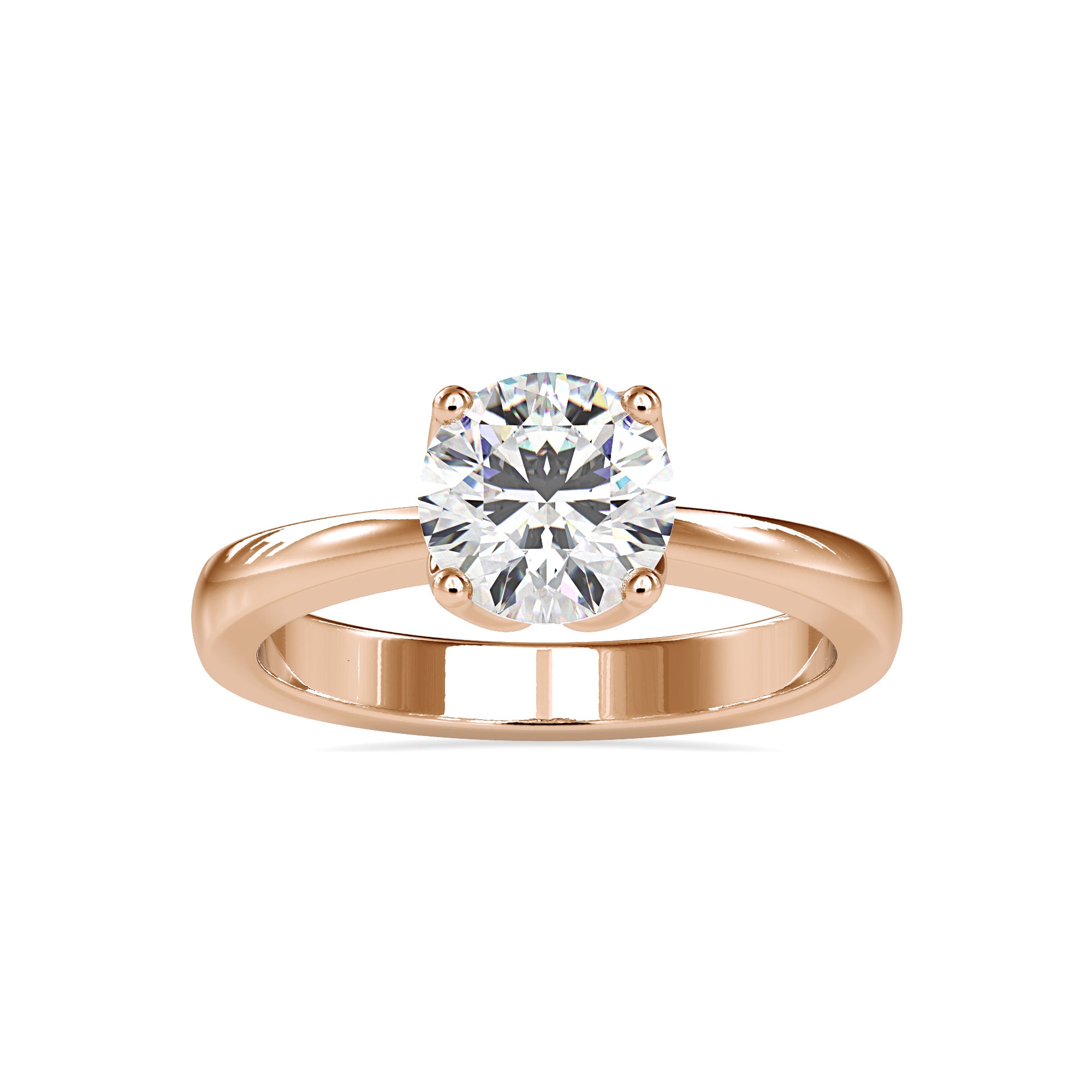 Classic Crown Solitaire Diamond Ring 2