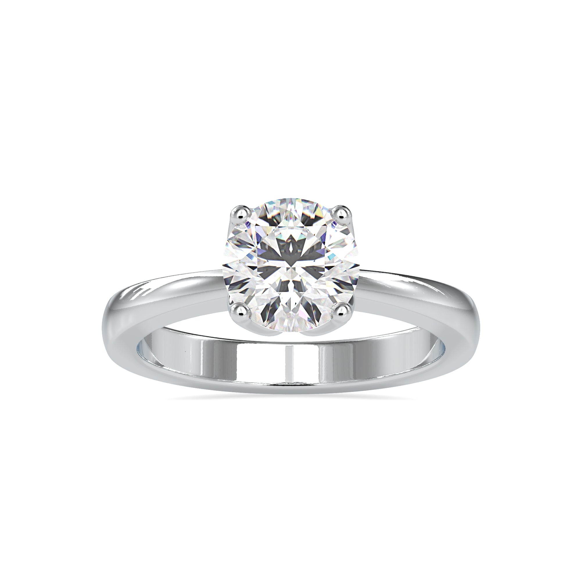 Classic Crown Solitaire Diamond Ring 4