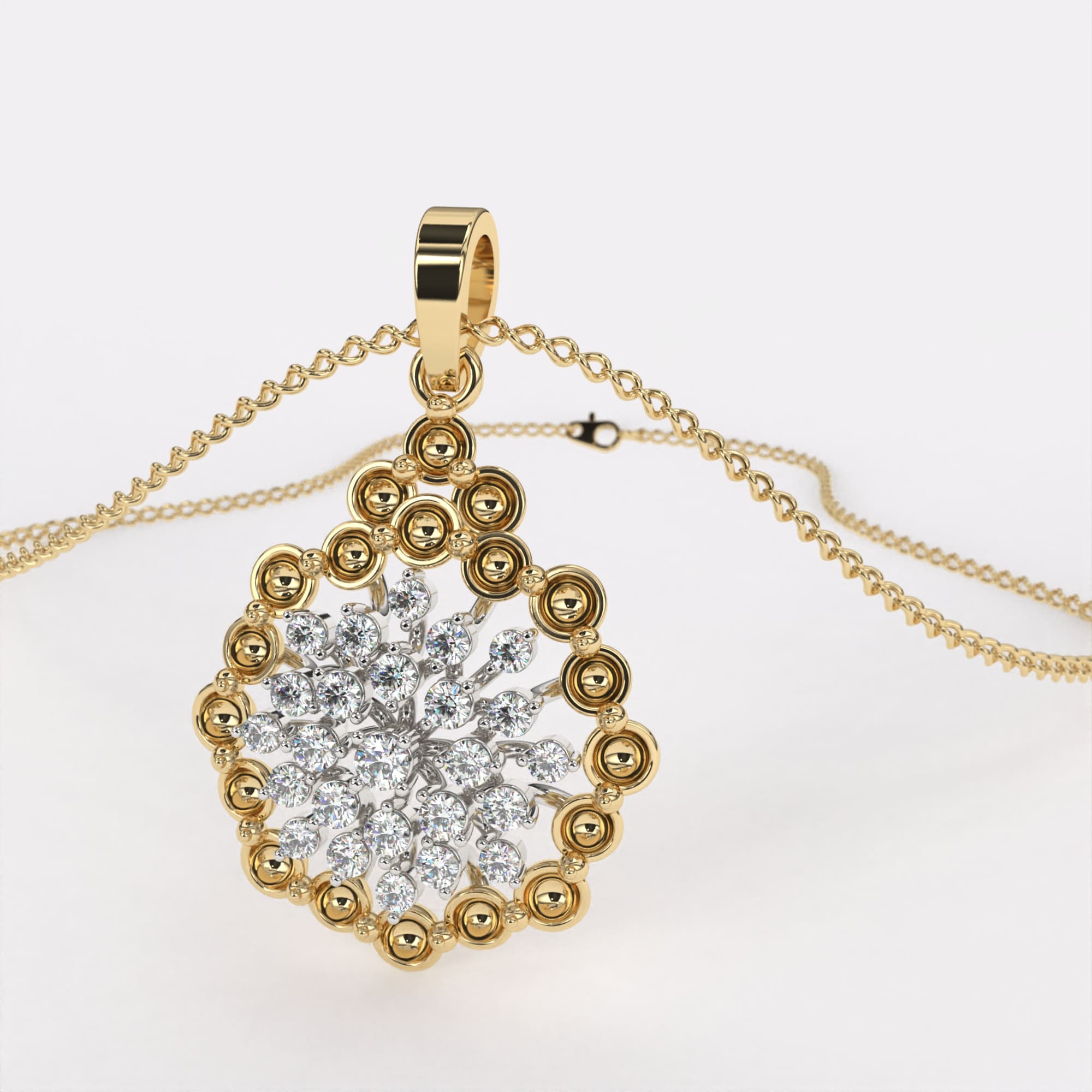 Classic Halo Diamond Pendant