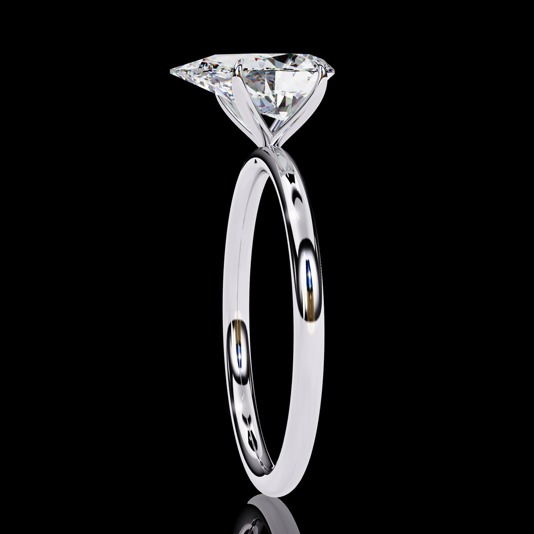 Classic Pear Lab Grown Diamond Ring