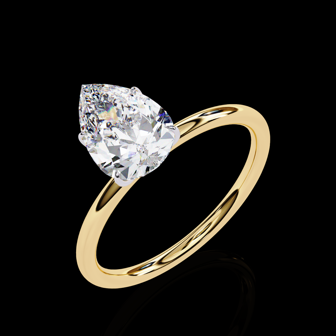 Classic Pear Lab Grown Diamond Ring