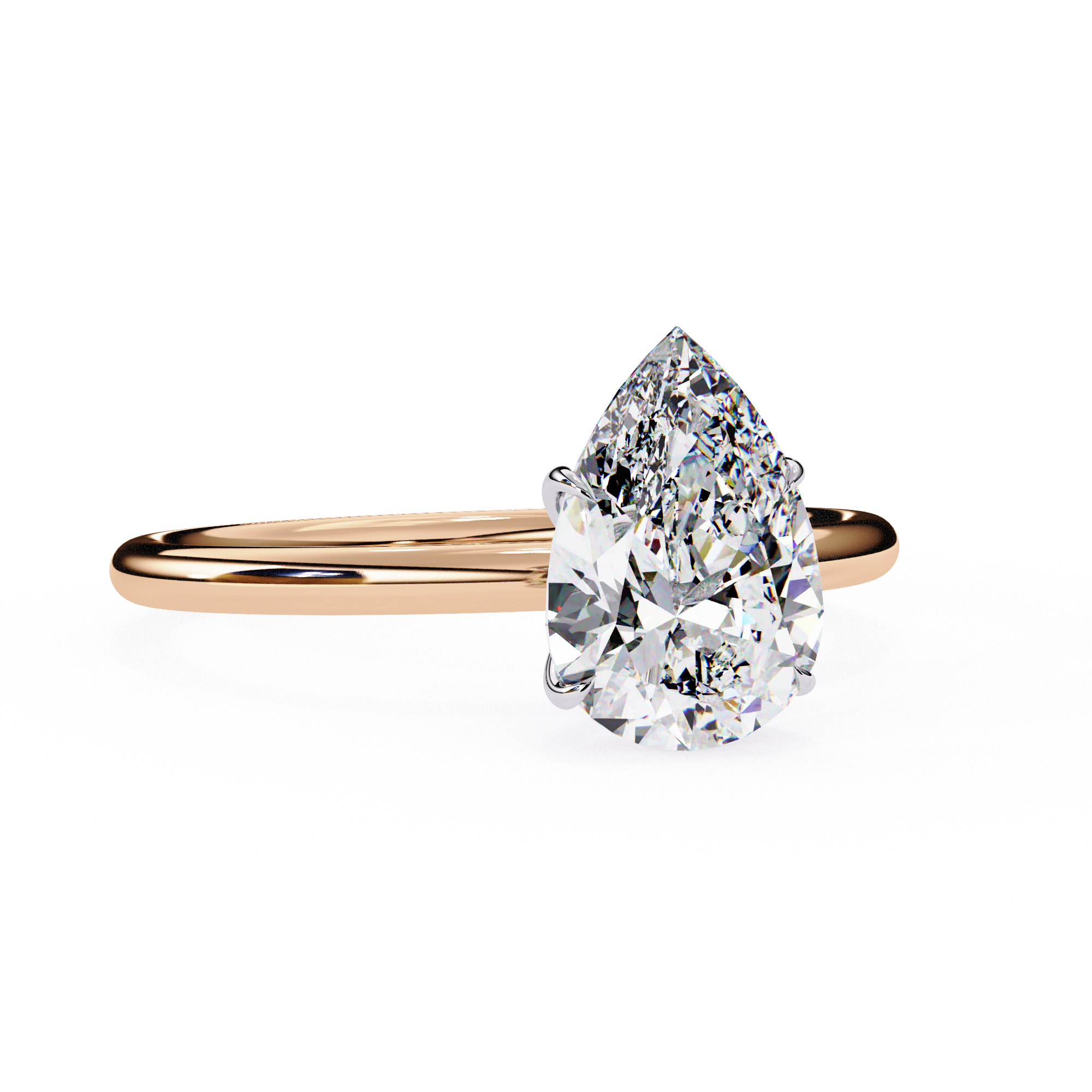 Classic Pear Lab Grown Diamond Ring