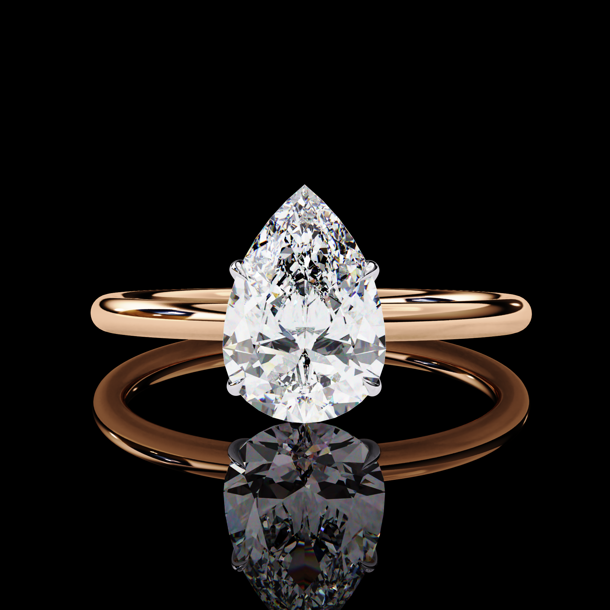 Classic Pear Lab Grown Diamond Ring