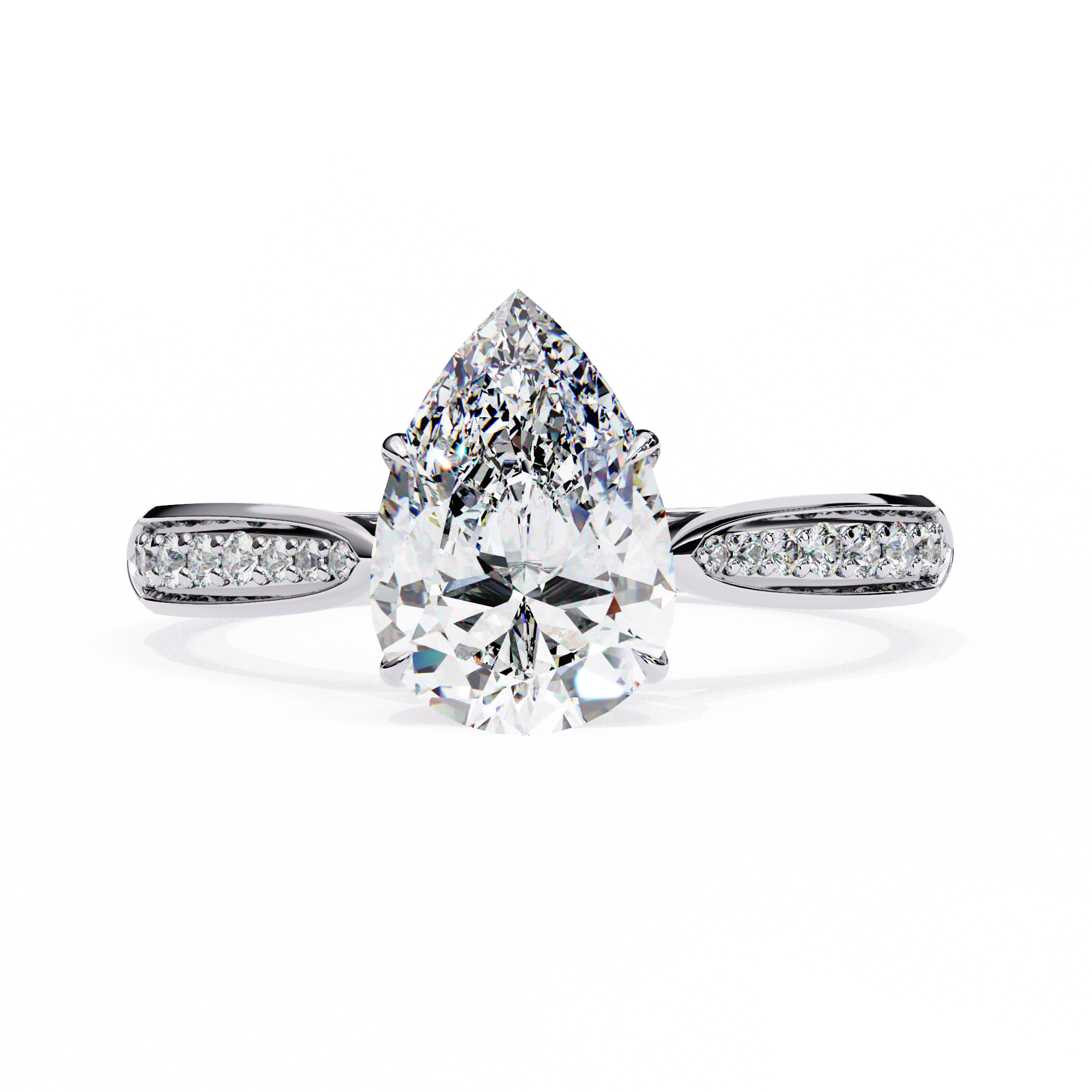 Classic Pear Shaped Lab Grown Diamond Ring11