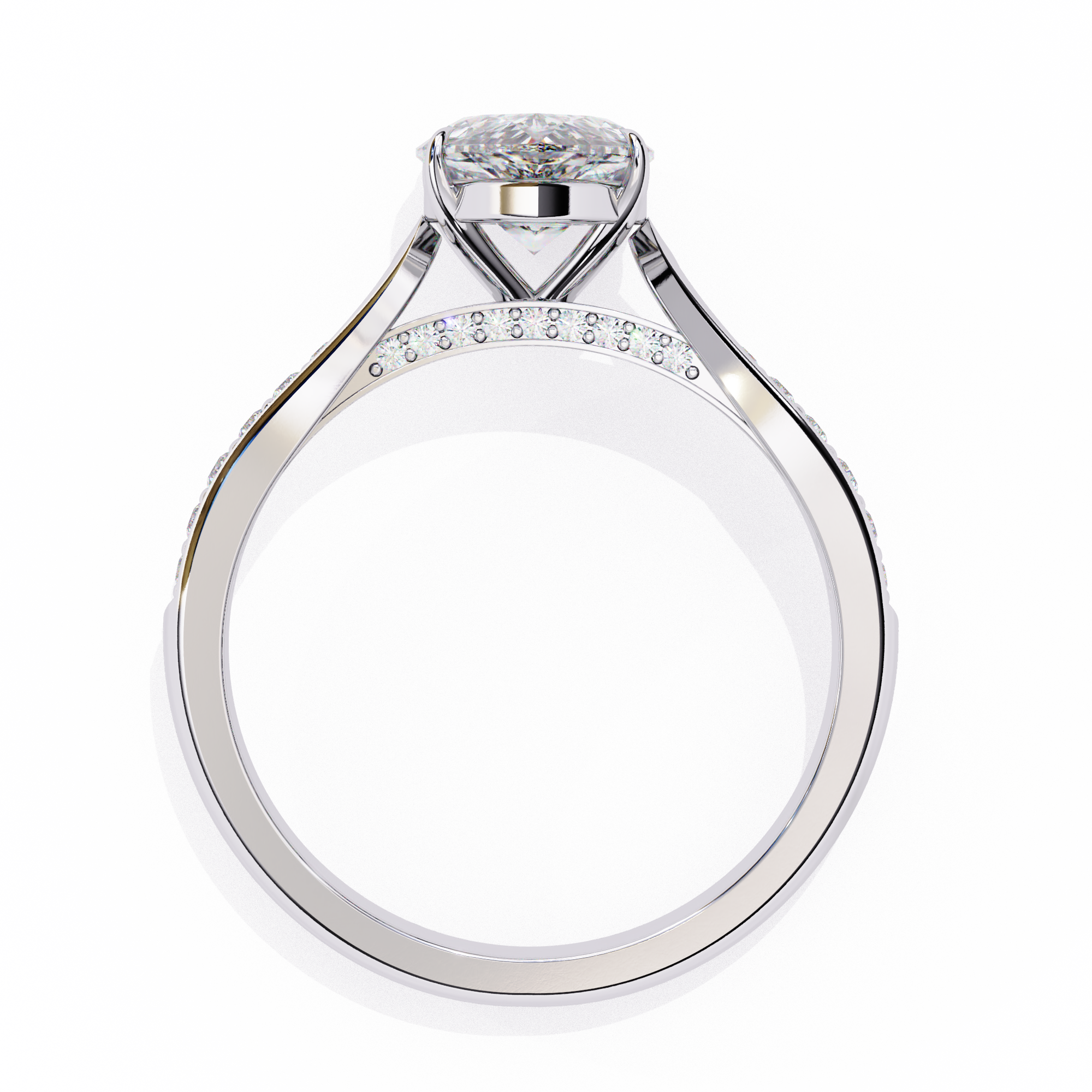 Classic Pear Shaped Lab Grown Diamond Ring12