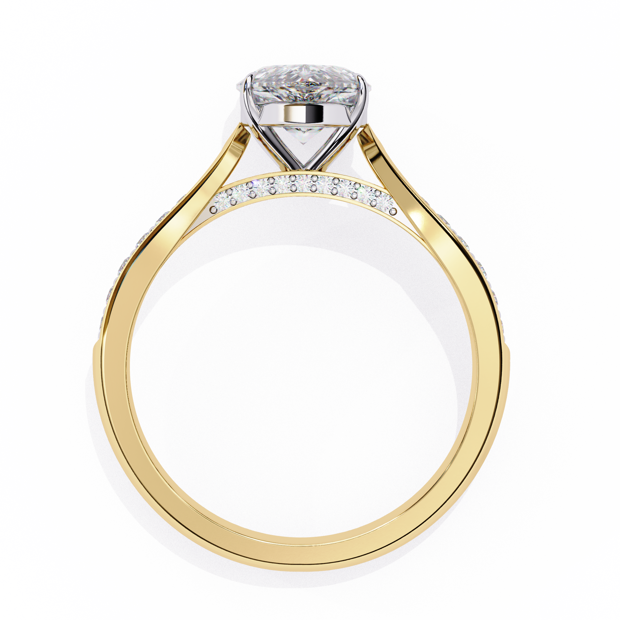 Classic Pear Shaped Lab Grown Diamond Ring4