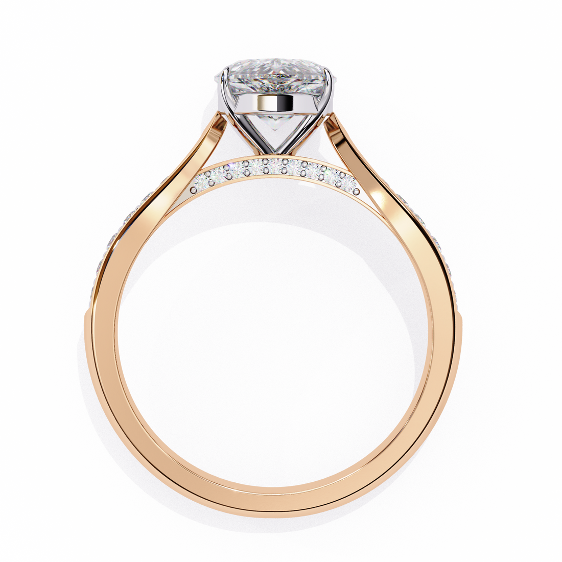 Classic Pear Shaped Lab Grown Diamond Ring9