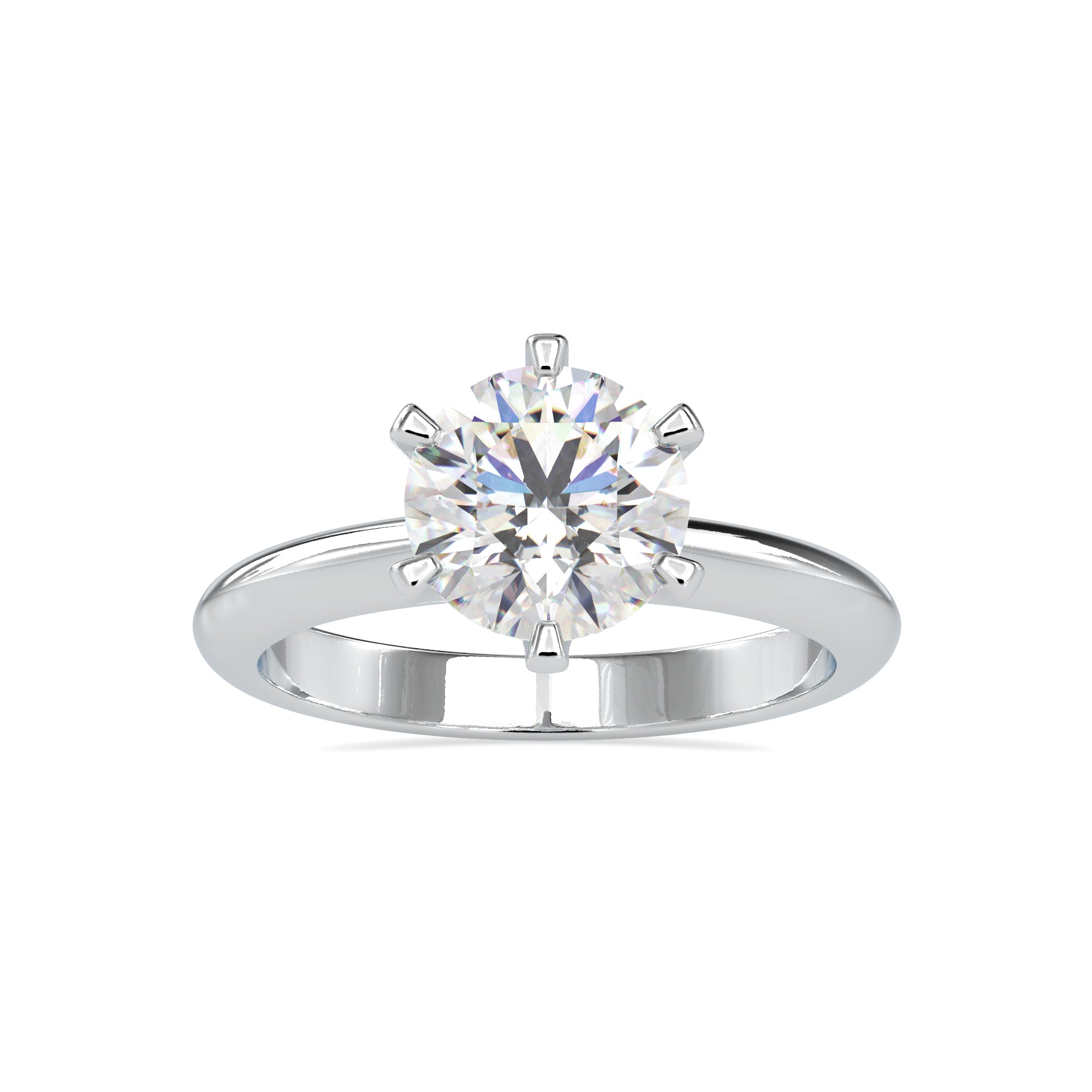 Classic Round Brilliant Solitaire Engagement Ring 4