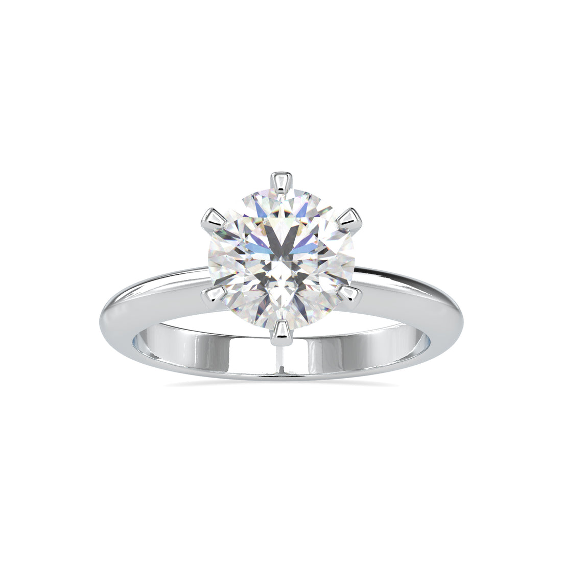 Classic Round Brilliant Solitaire Engagement Ring 4