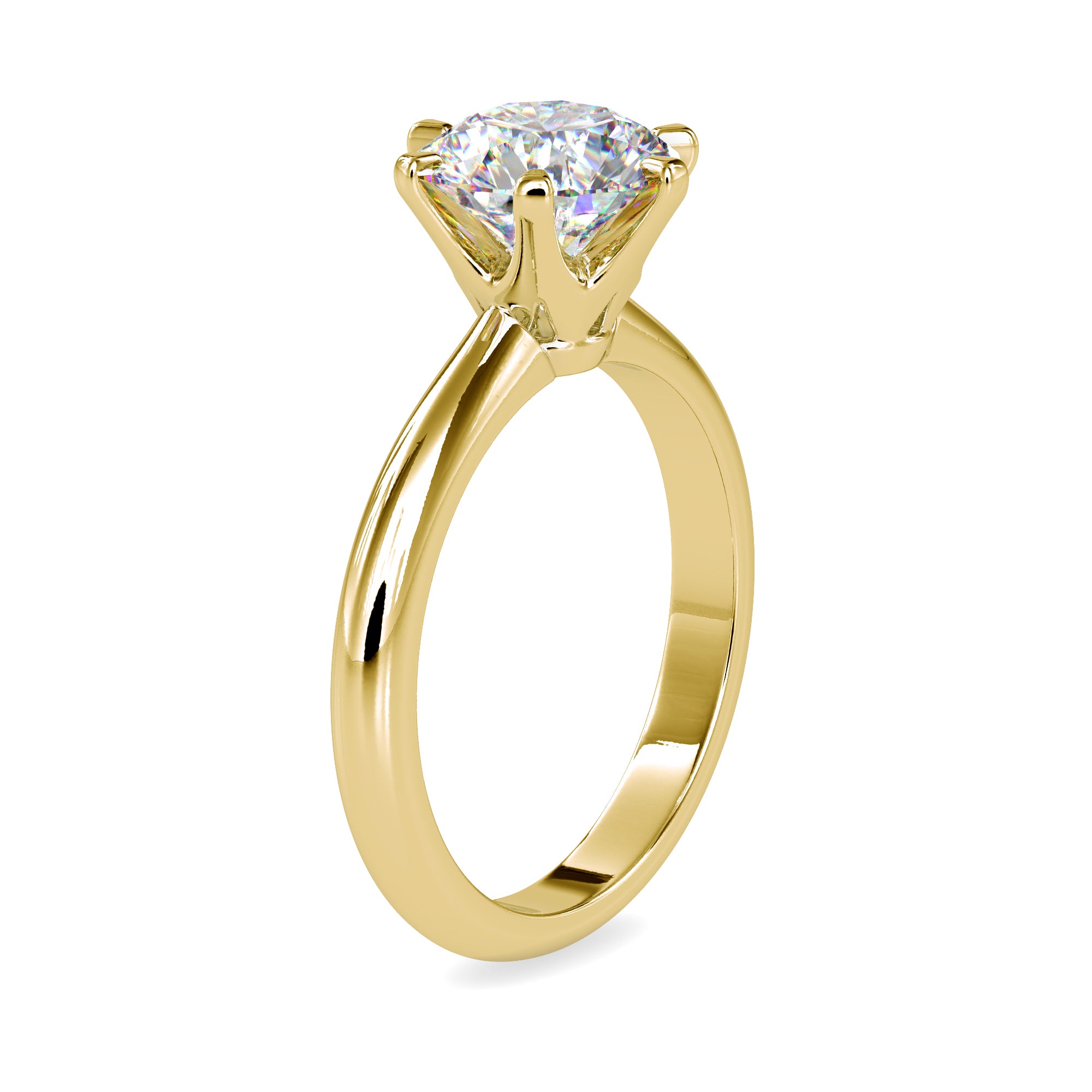 Classic Round Brilliant Solitaire Engagement Ring 6