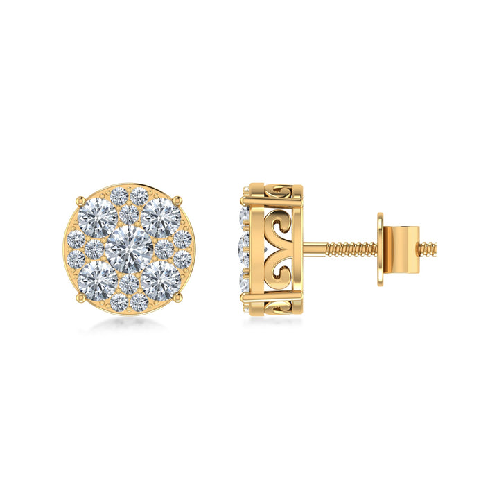 Classic Round Lab Grown Diamond Stud Earrings