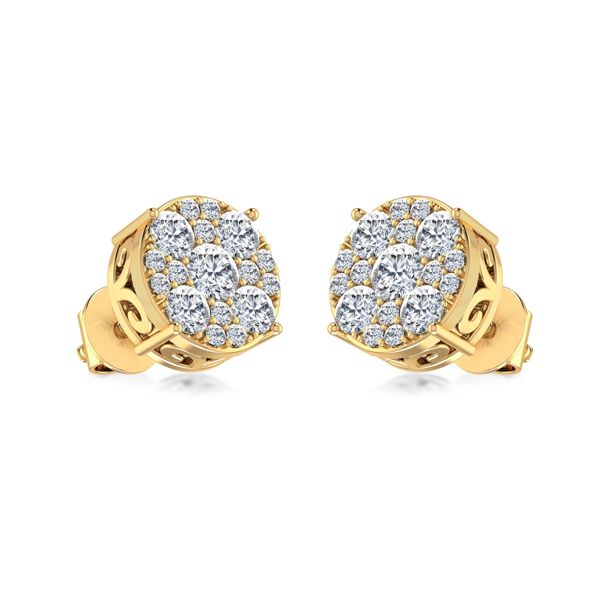 Classic Round Lab Grown Diamond Stud Earrings