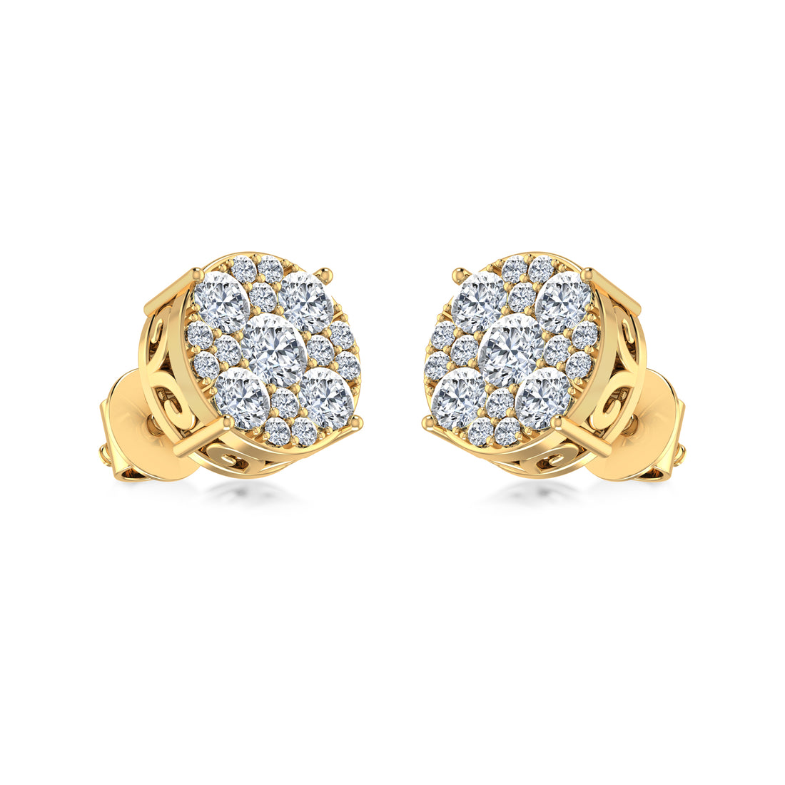 Classic Round Lab Grown Diamond Stud Earrings
