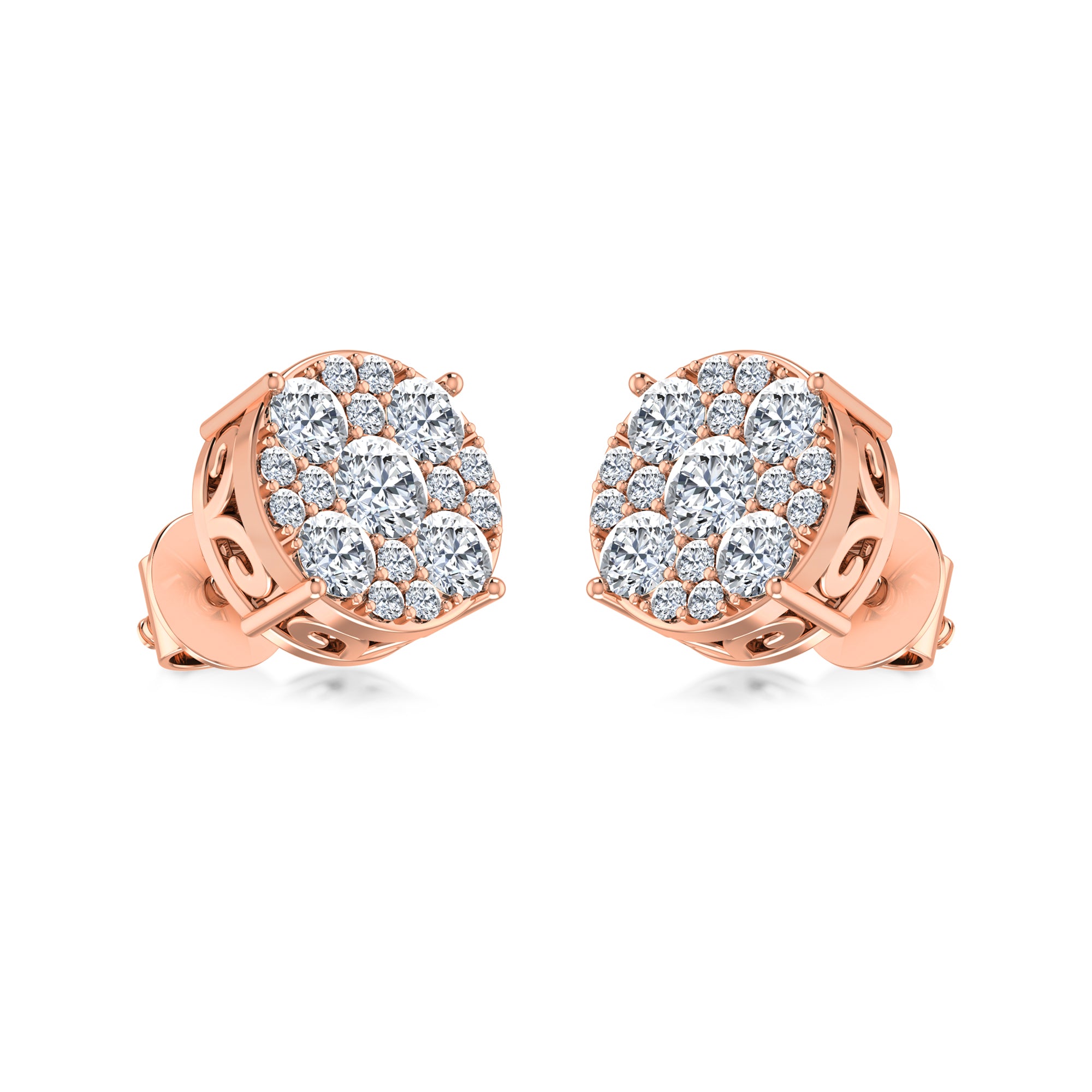 Classic Round Lab Grown Diamond Stud Earrings