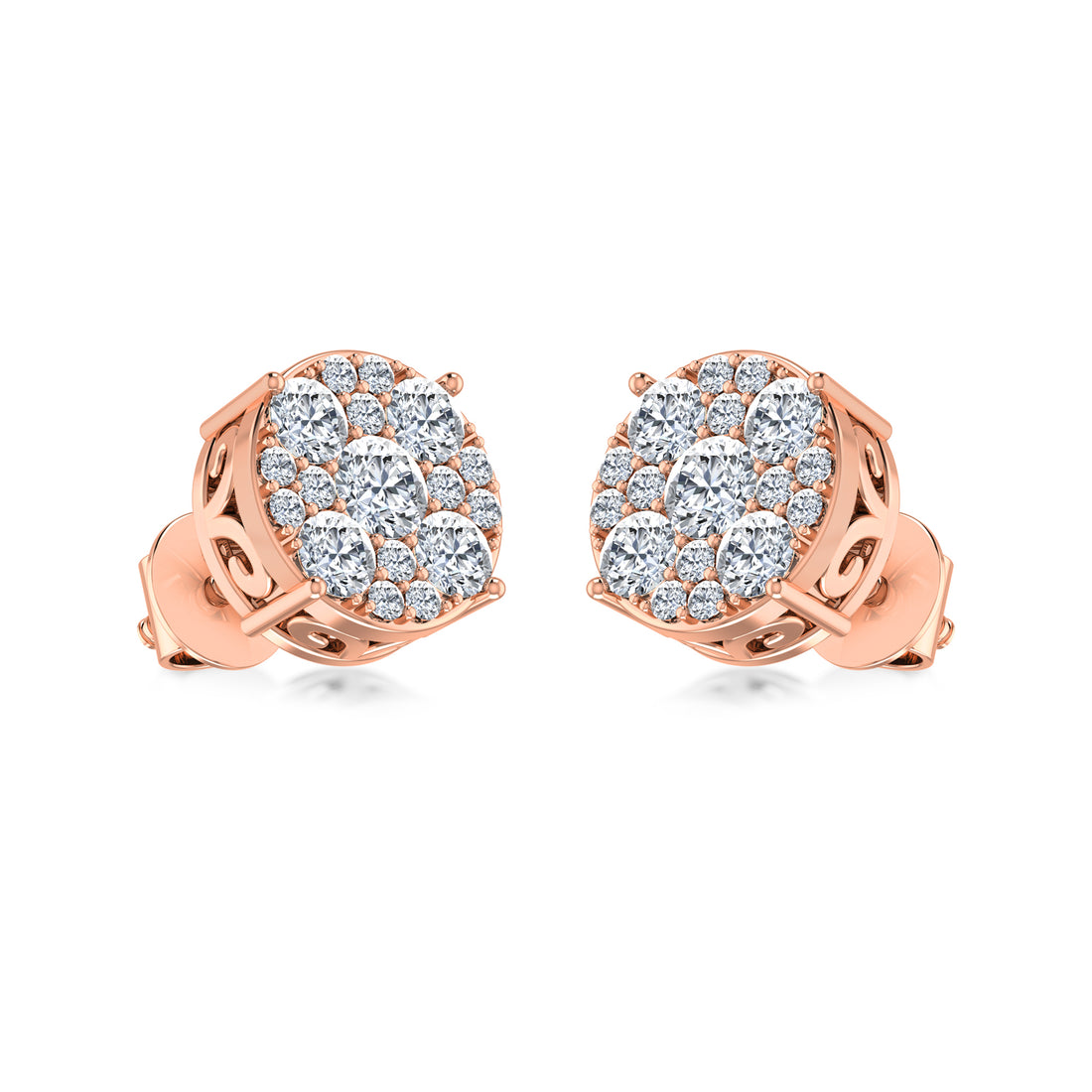 Classic Round Lab Grown Diamond Stud Earrings