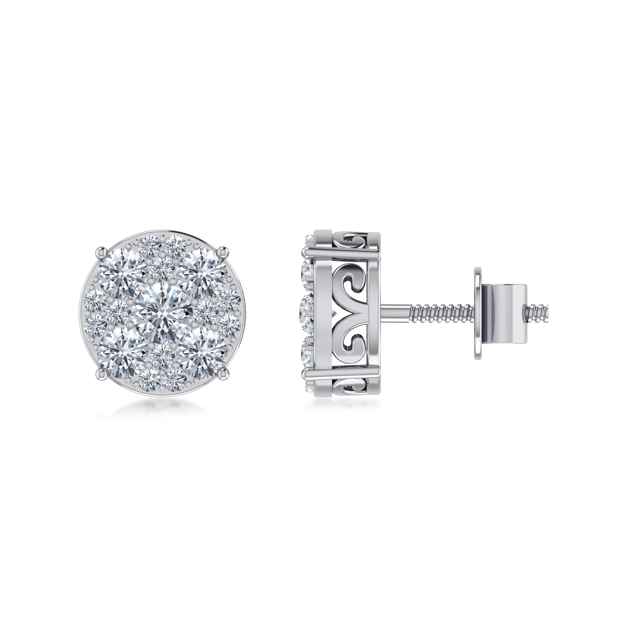 Classic Round Lab Grown Diamond Stud Earrings