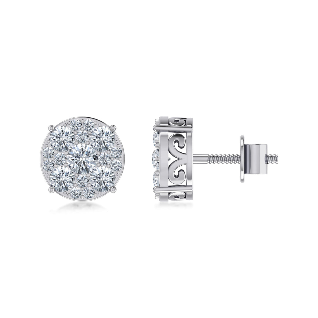 Classic Round Lab Grown Diamond Stud Earrings