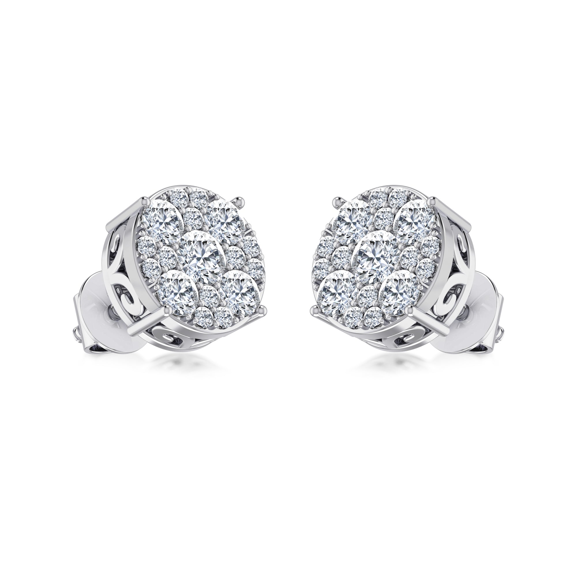 Classic Round Lab Grown Diamond Stud Earrings