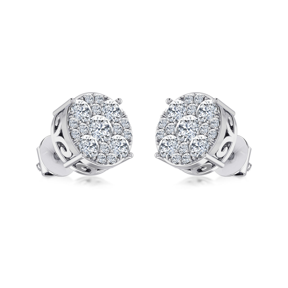 Classic Round Lab Grown Diamond Stud Earrings
