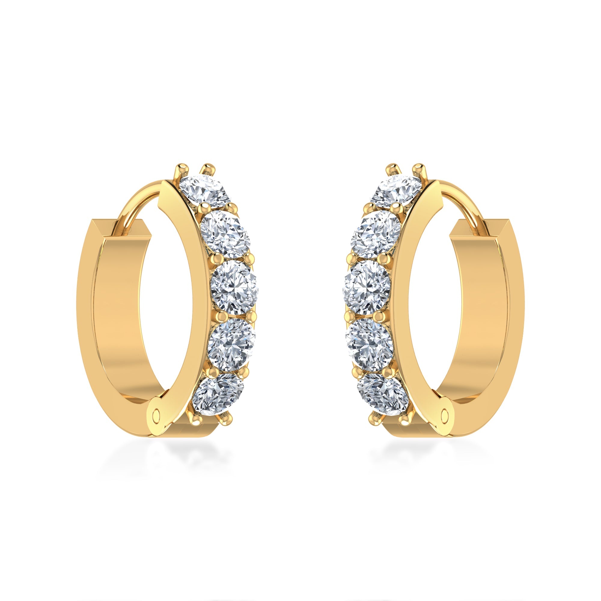 Classic Sparkling Lab Grown Diamond Hoop Earrings