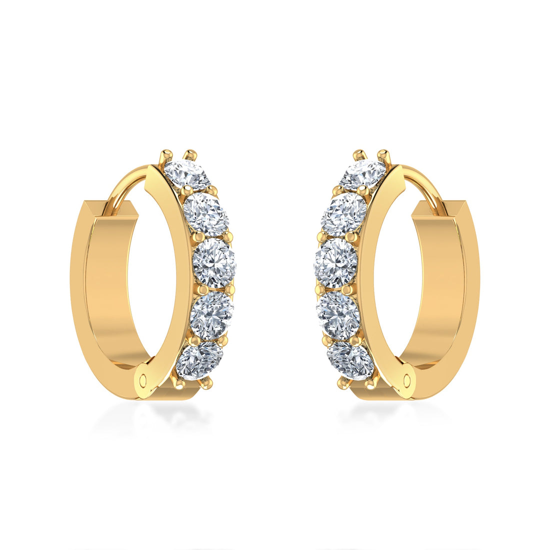 Classic Sparkling Lab Grown Diamond Hoop Earrings
