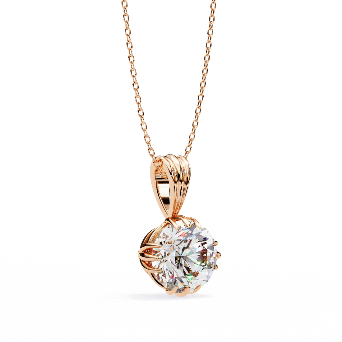 Classy 2 carats Round Lab grown Studs