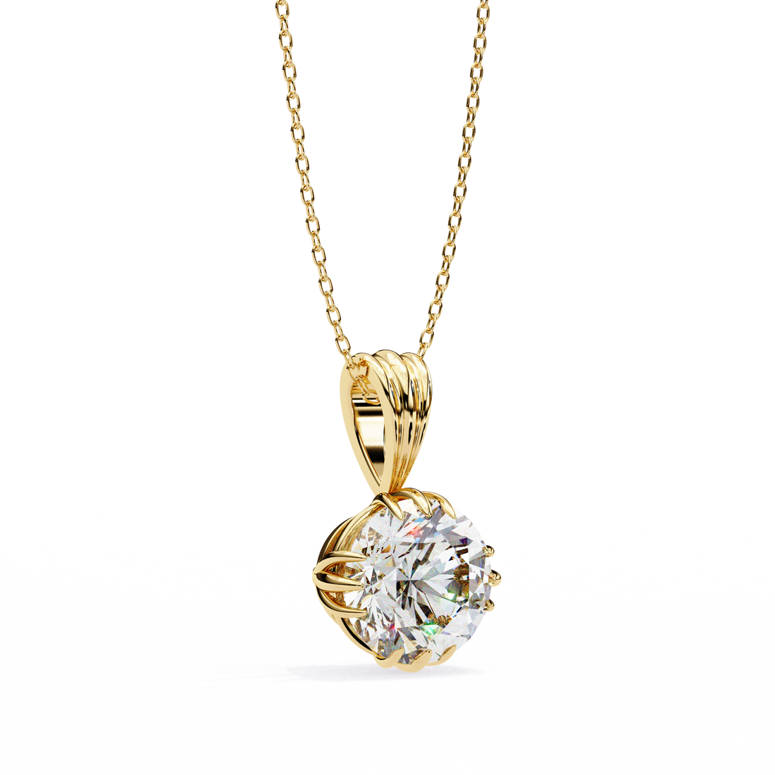 Classy 2 carats Round Lab grown Studs