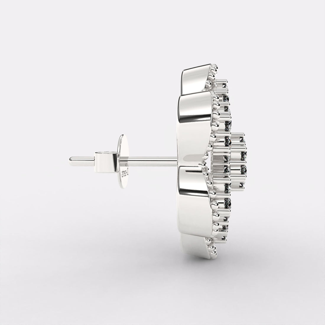 Cluster Flower Diamond Earrings