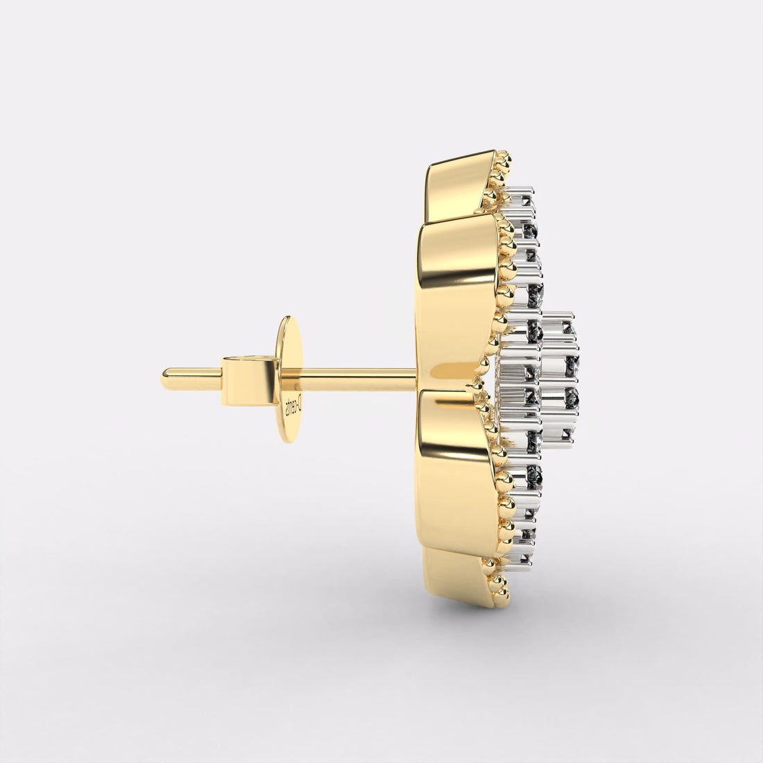 Cluster Flower Diamond Earrings