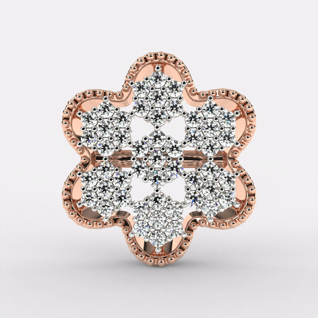 Cluster Flower Diamond Earrings