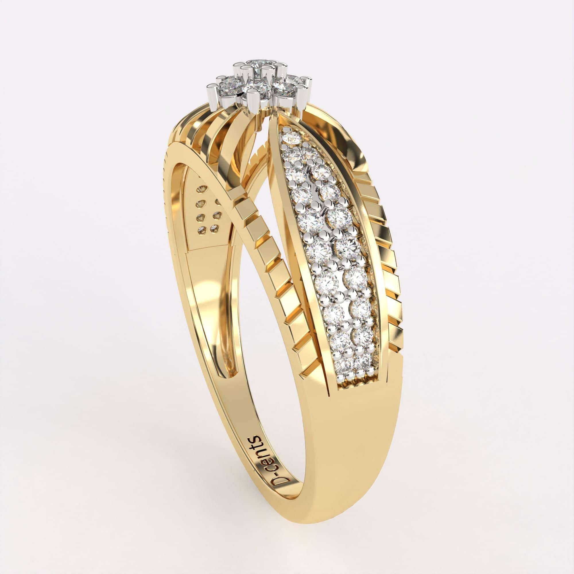 Cluster Plate Diamond Ring