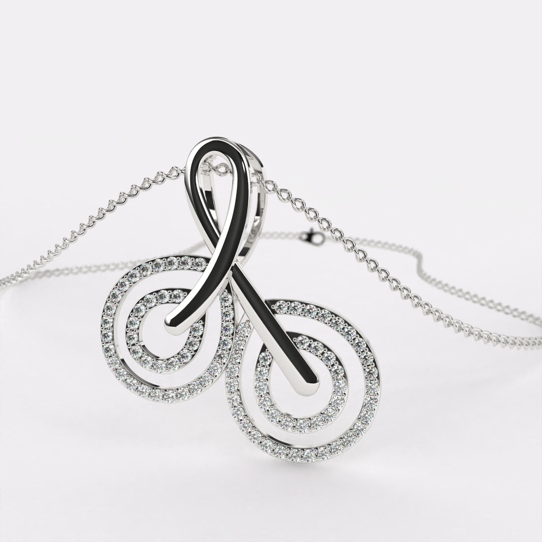 Coastal Charm Diamond Pendant In 925 Silver