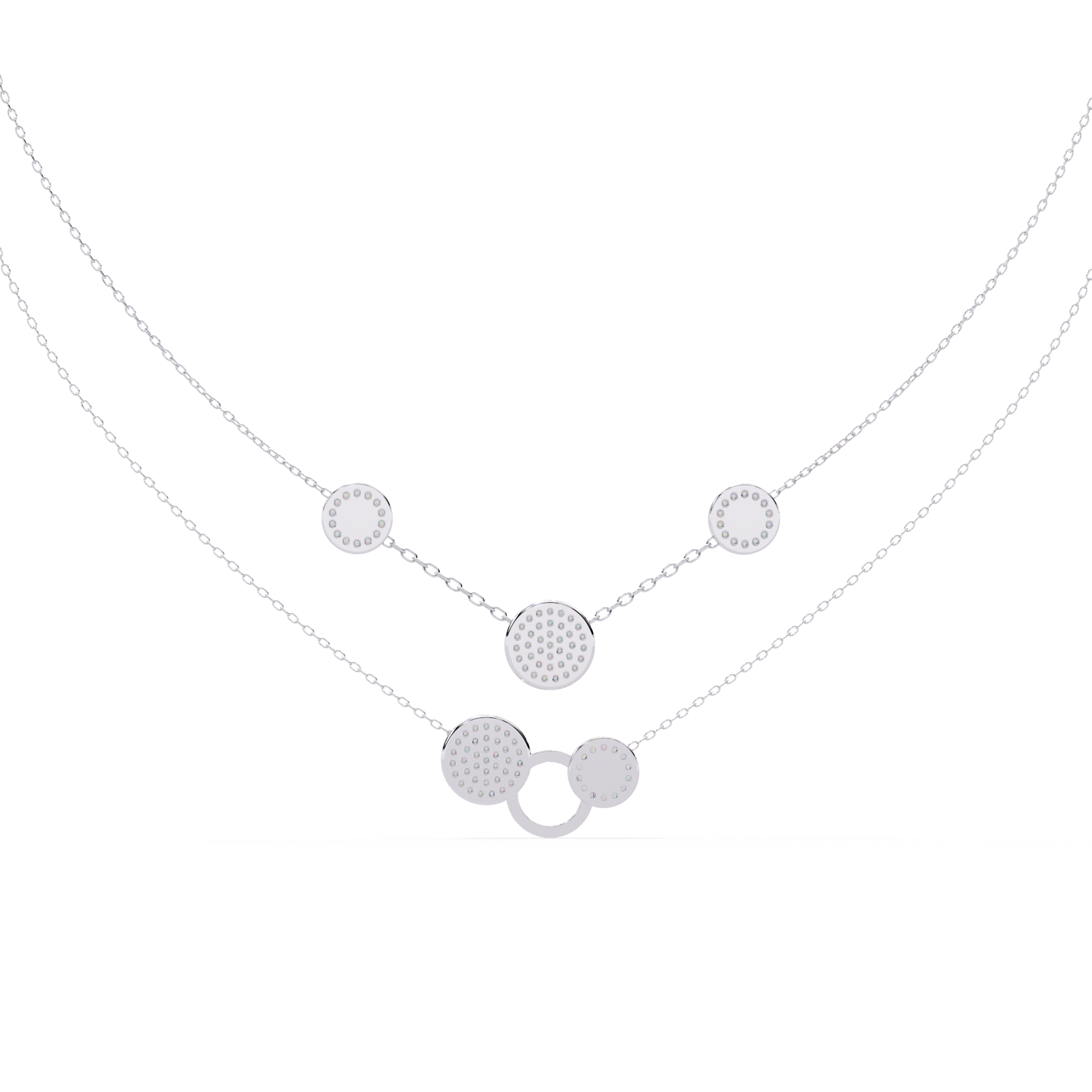 Contemporary Lab Created Diamond Pendant (With Chain)
