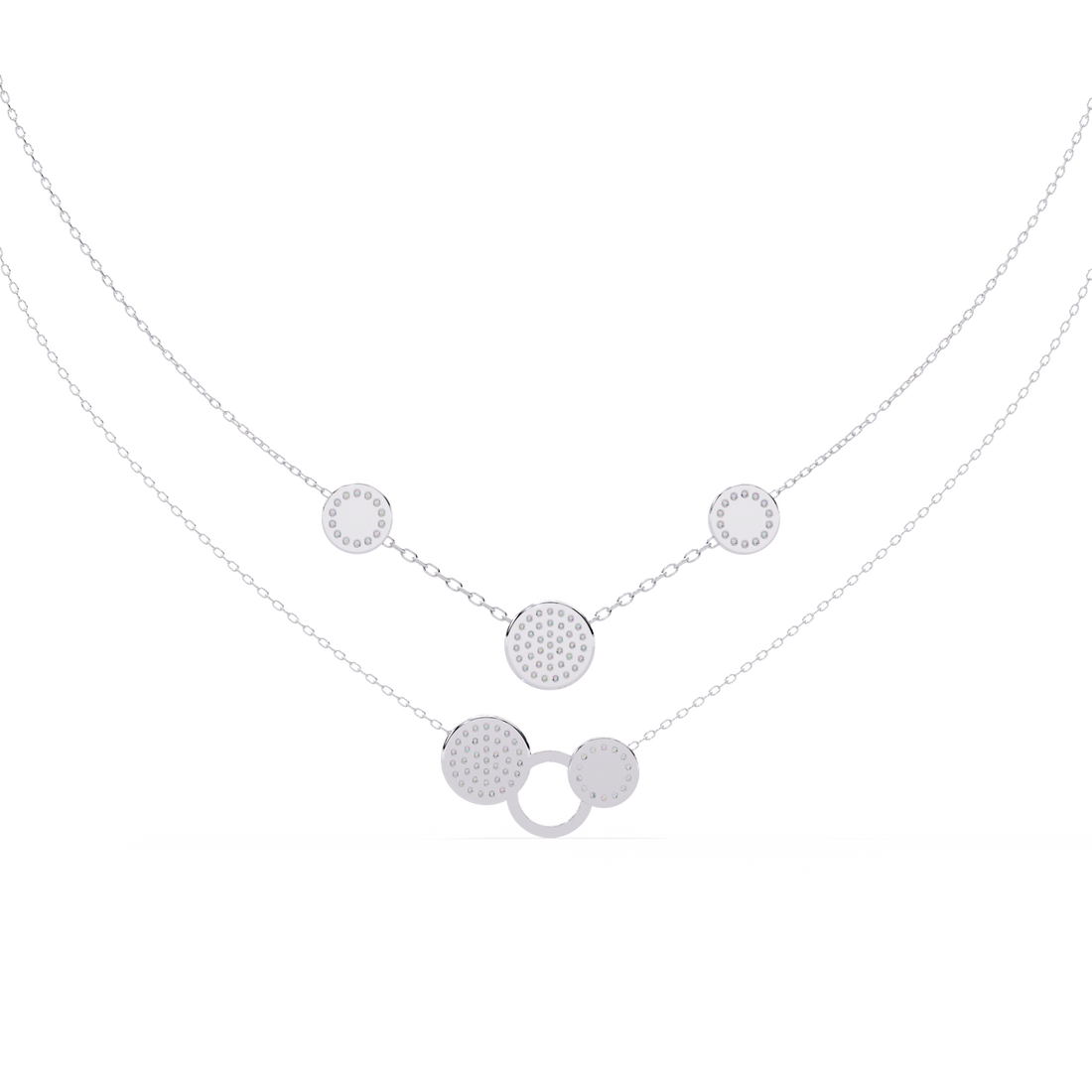 Contemporary Lab Created Diamond Pendant (With Chain)