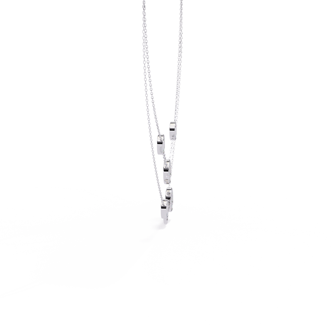 Contemporary Lab Created Diamond Pendant (With Chain)