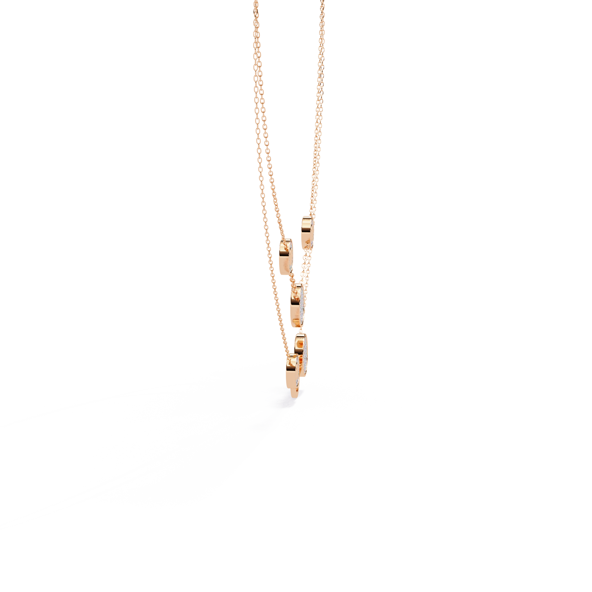 Contemporary Lab Created Diamond Pendant (With Chain)