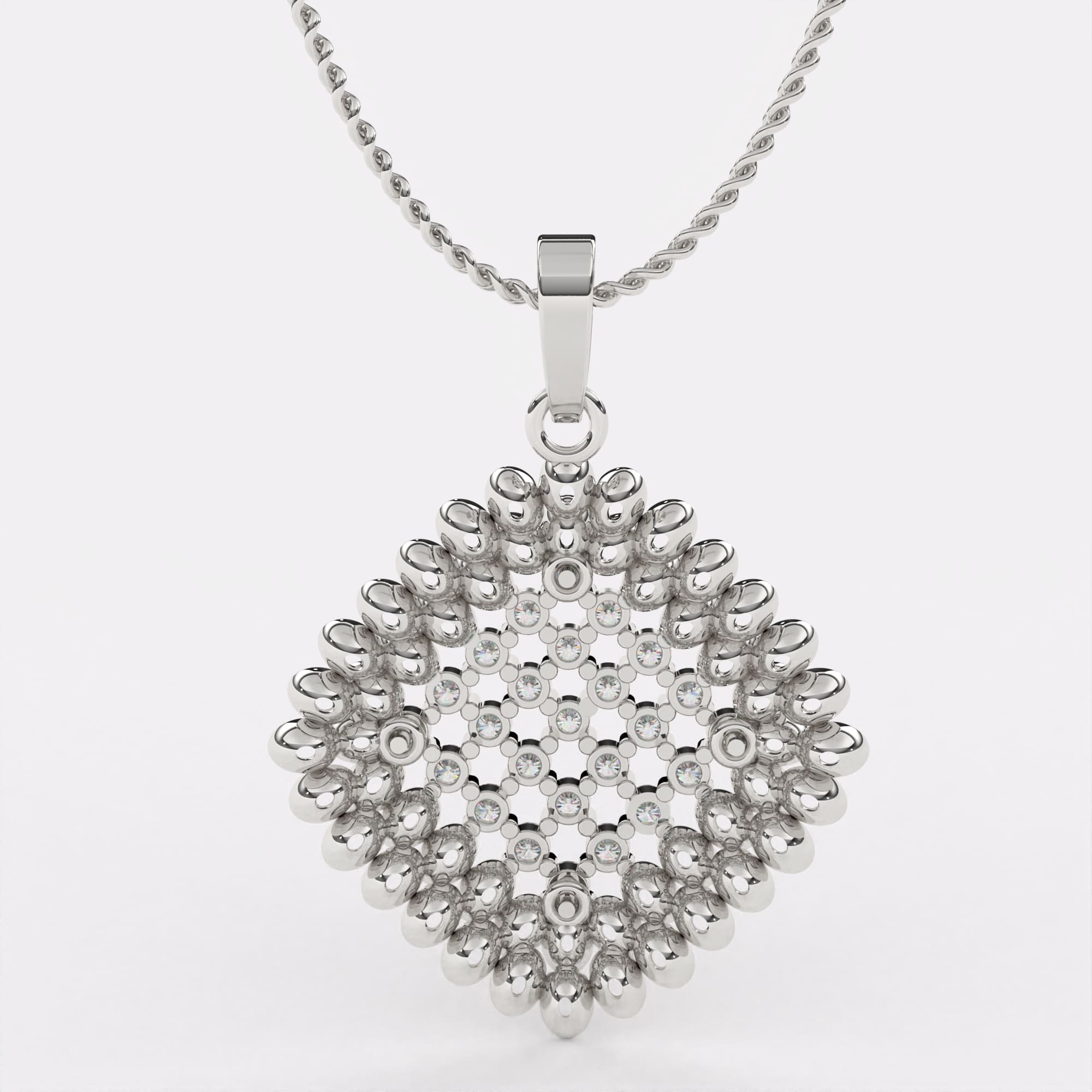 Cosmic Dream Diamond Necklace In 925 Silver