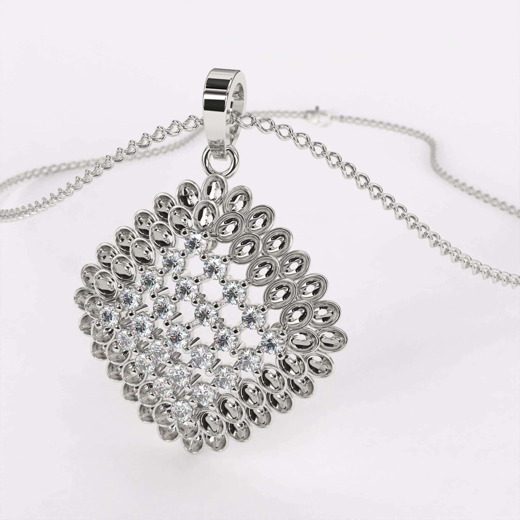 Cosmic Dream Diamond Necklace In 925 Silver