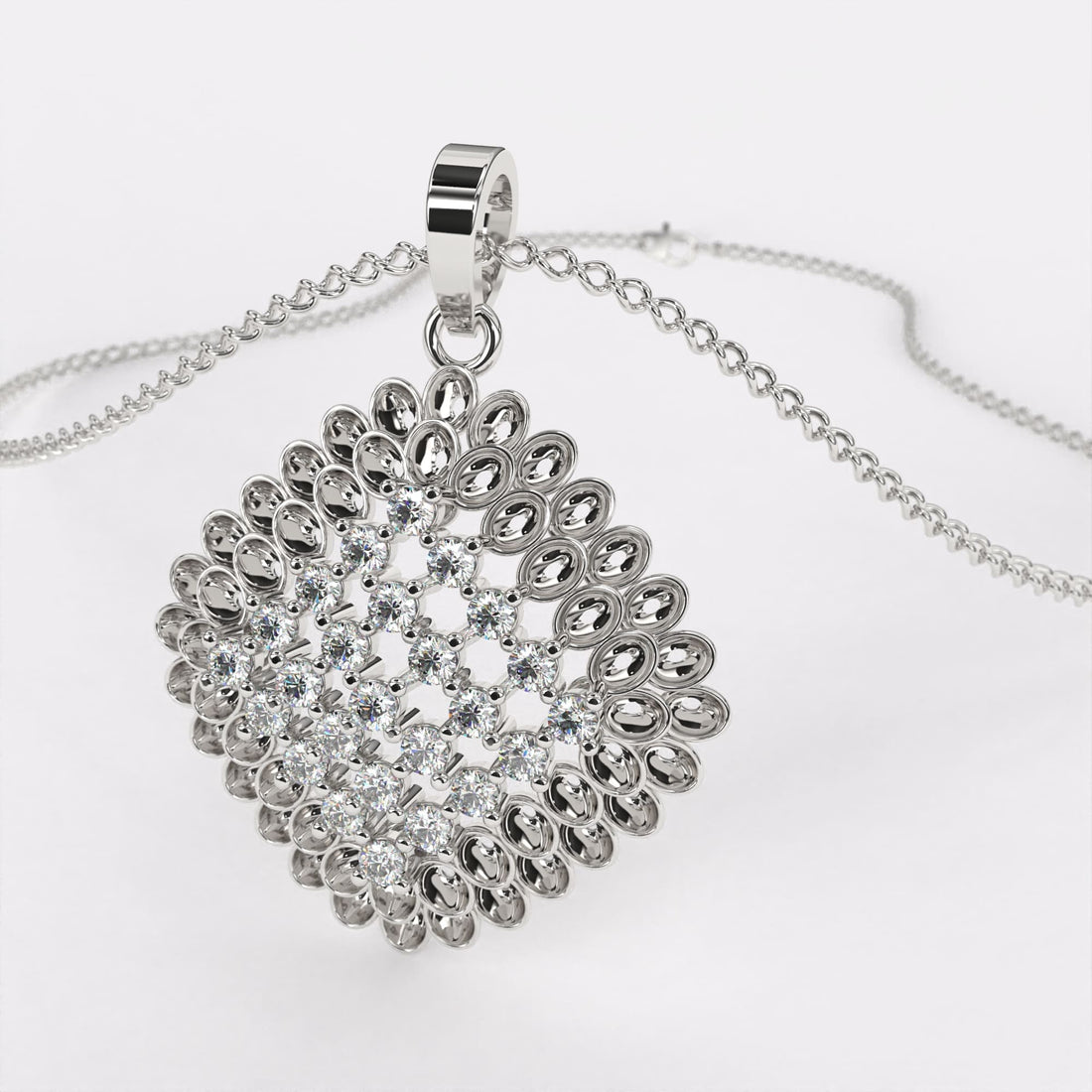 Cosmic Dream Diamond Necklace In 925 Silver