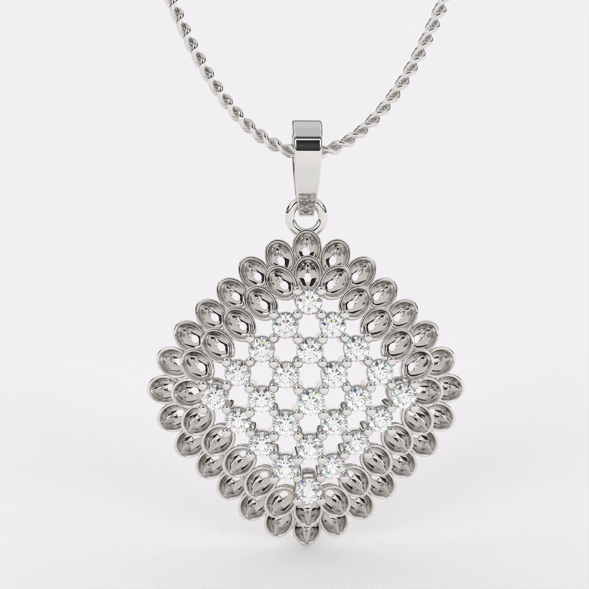 Cosmic Dream Diamond Necklace In 925 Silver