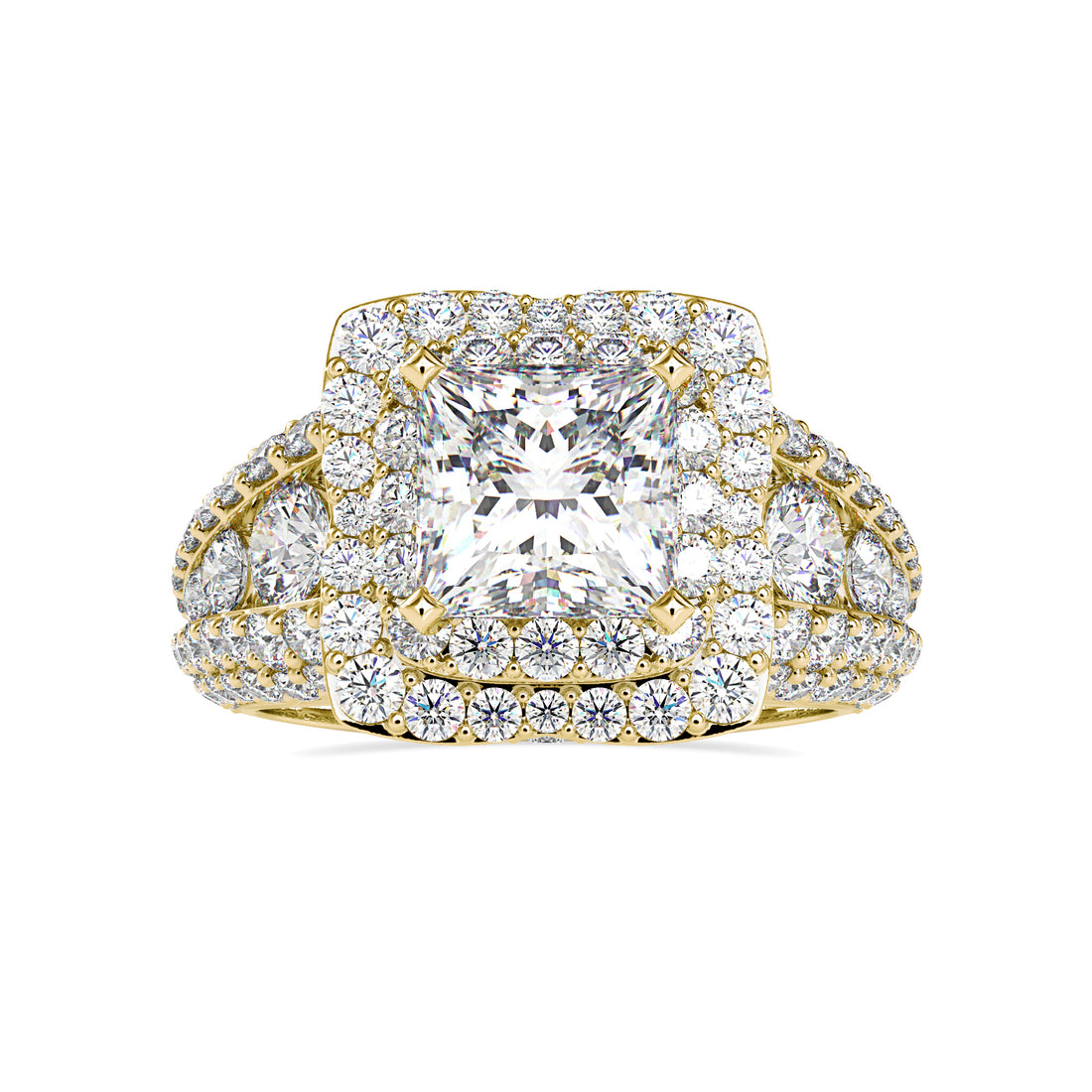Crown Luxe Halo Diamond Ring