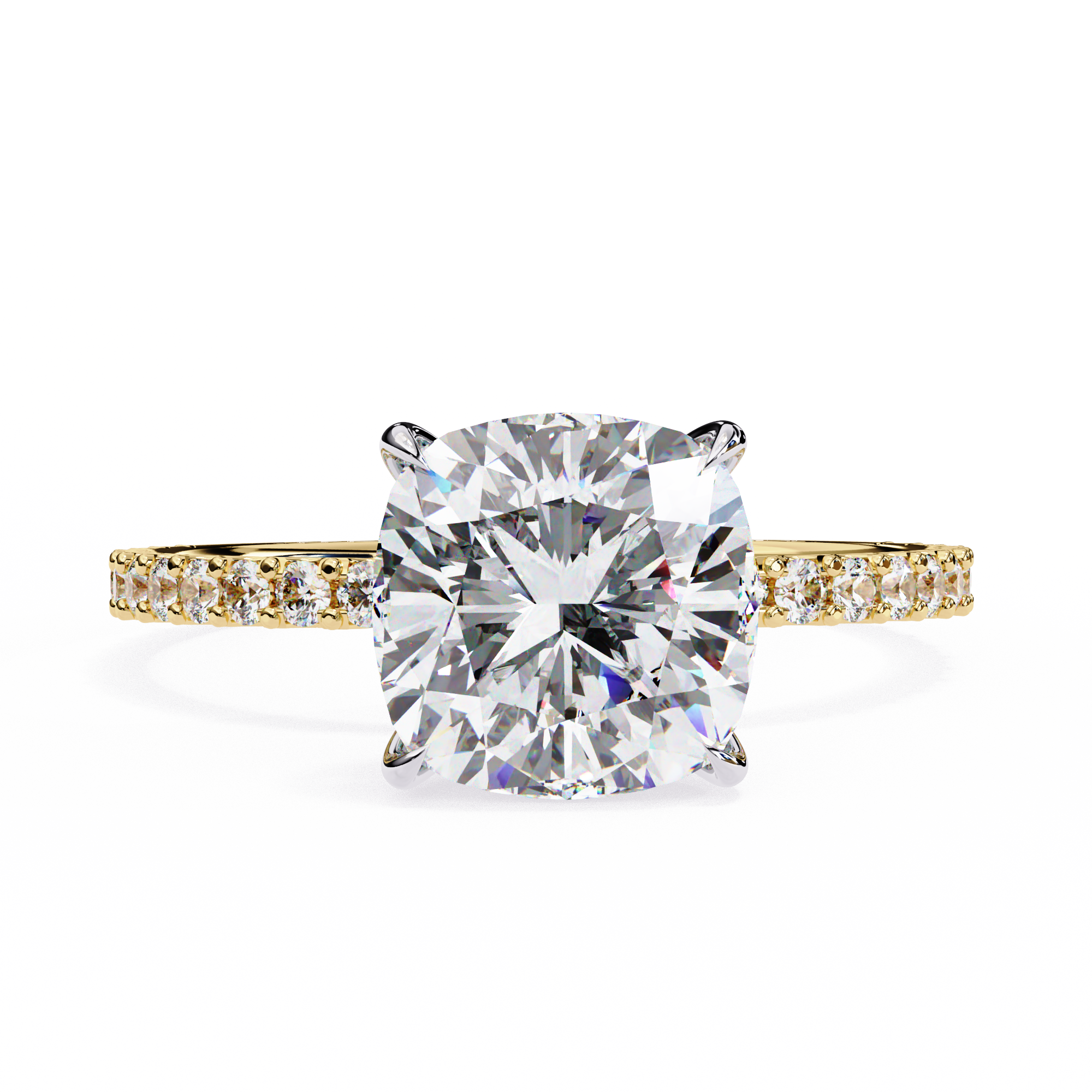 Cushion Cut Lab Grown Diamond Engagement Ring