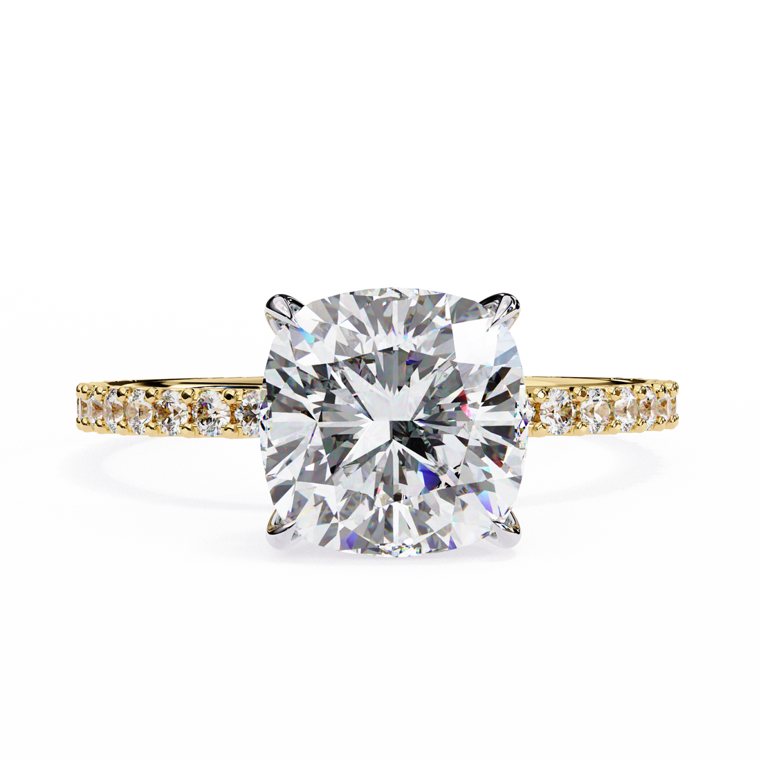 Cushion Cut Lab Grown Diamond Engagement Ring