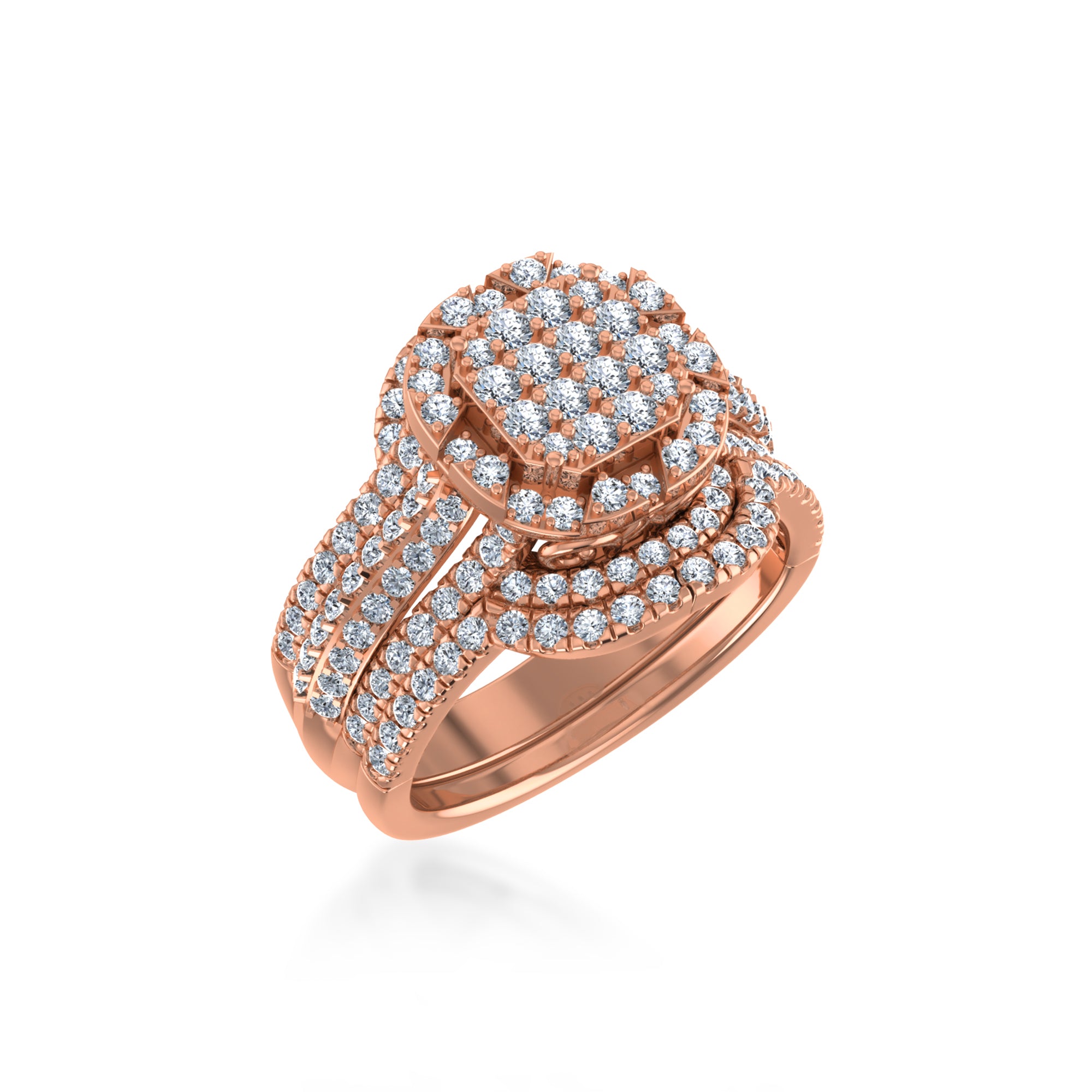 Cushion Cut Style Lab Diamond Cluster Ring5