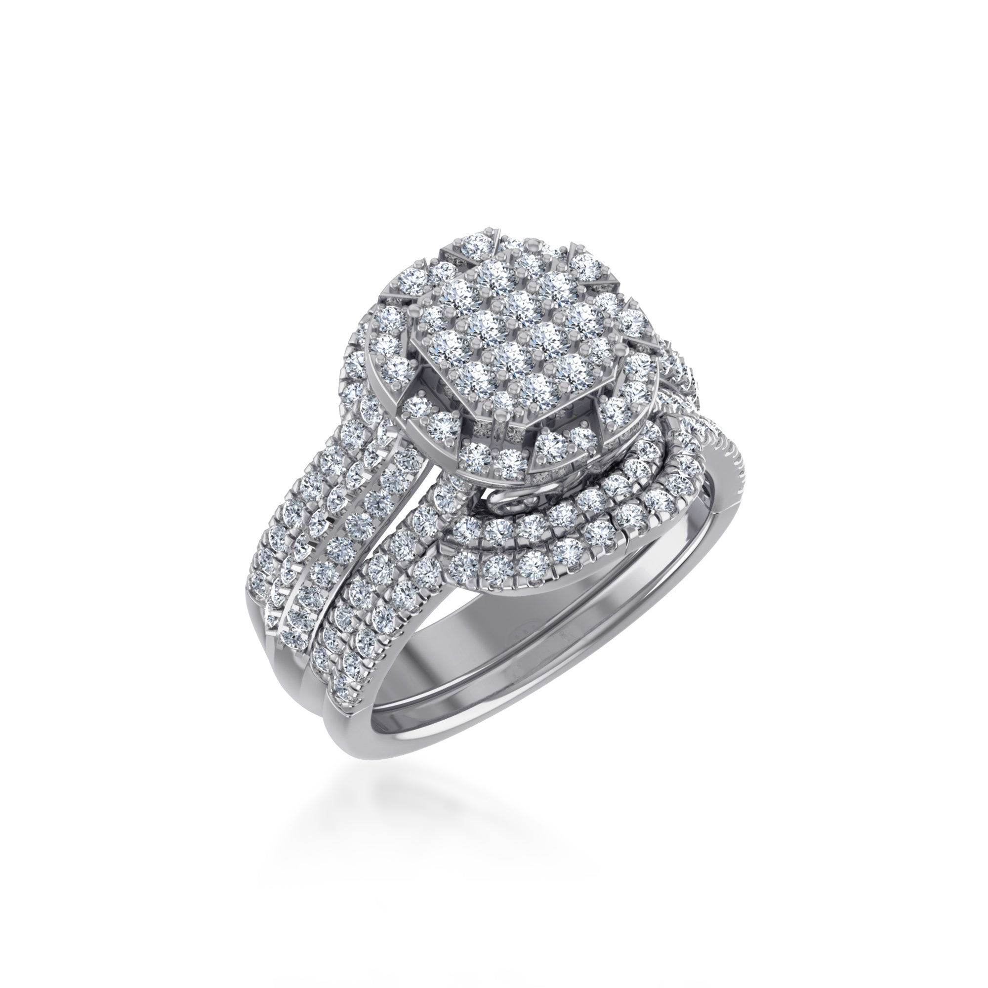 Cushion Cut Style Lab Diamond Cluster Ring8