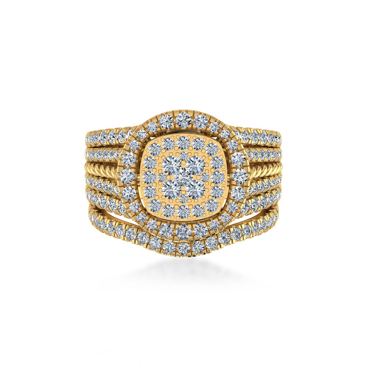 Cushion Halo Lab-Grown Diamond Cluster Ring