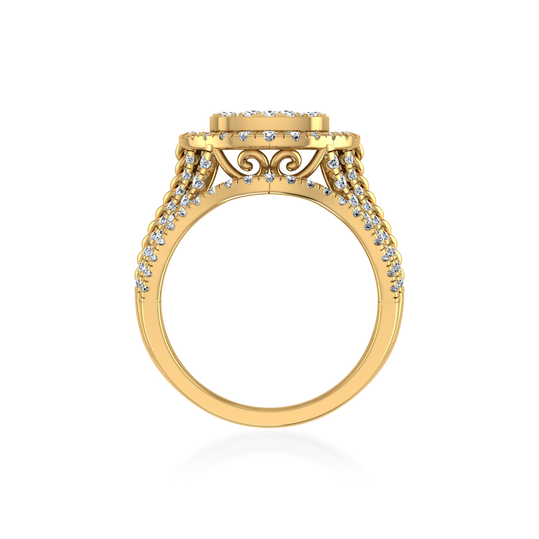 Cushion Halo Lab-Grown Diamond Cluster Ring 3