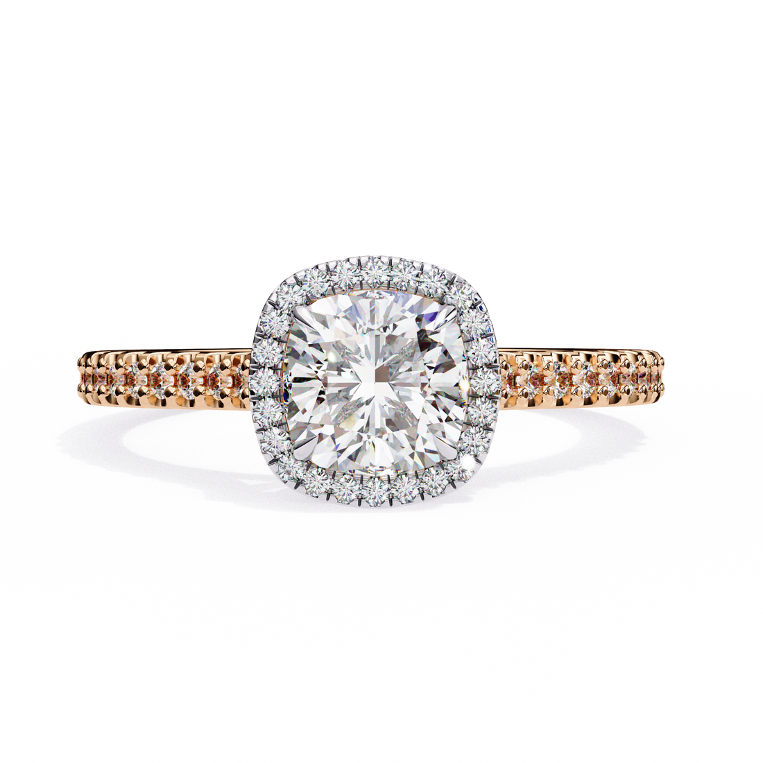 Cushion Halo Lab Grown Diamond Ring 3